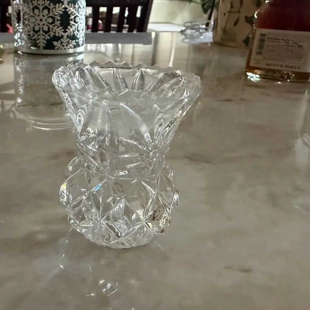 Crystal toothpick holder or mini vase